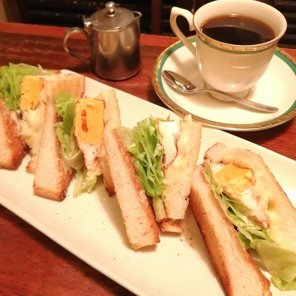 高円寺喫茶店「コーラル」玉子チーズトーストセット