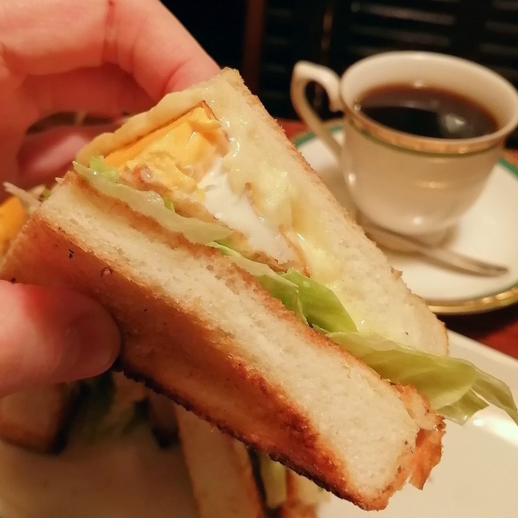 高円寺喫茶店「コーラル」玉子チーズトーストセット・実食